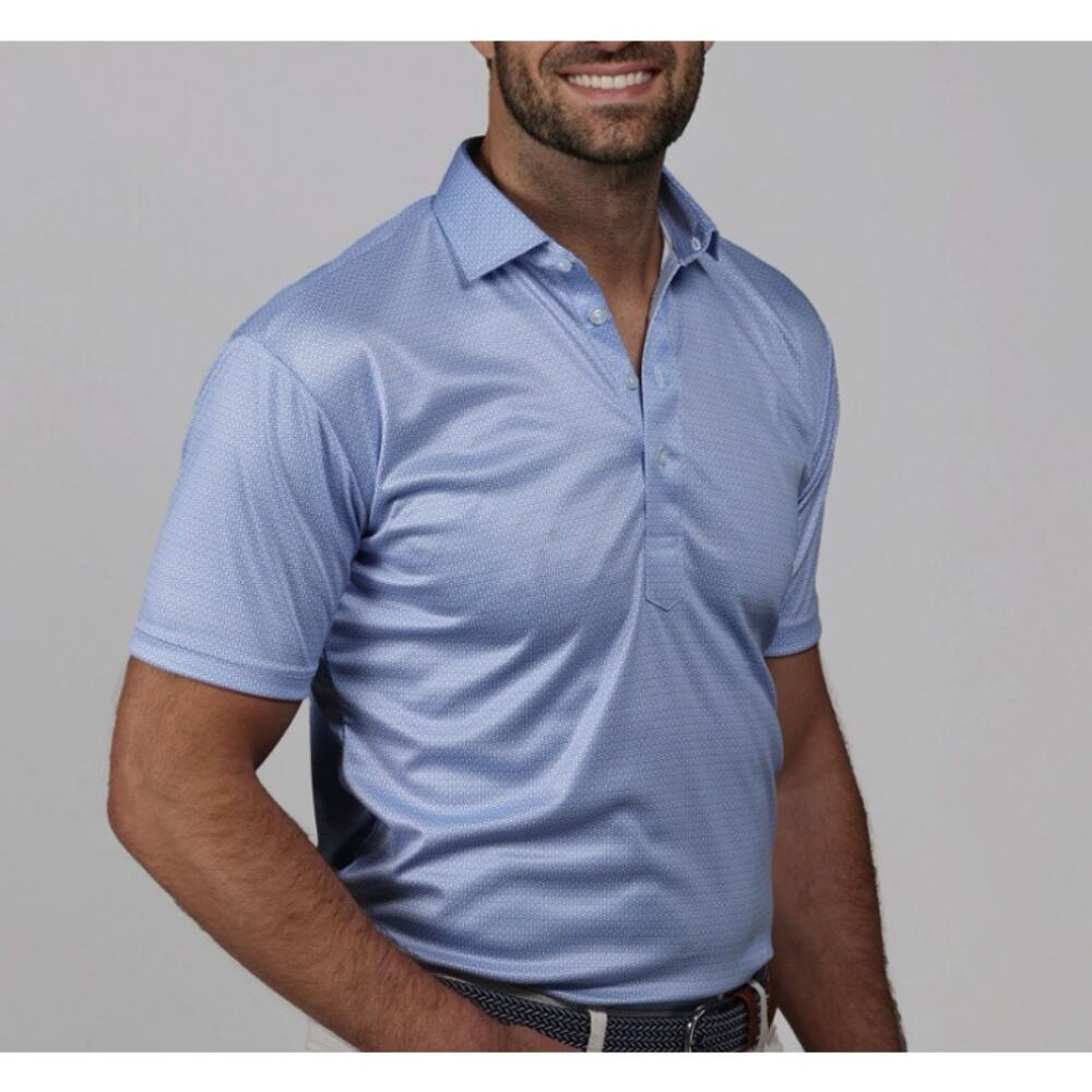 NWOT Collars & Co. Men’s Semi-Spread Collar Performance Polo Santorini Size 2XL